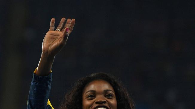 Caterine Ibargüen obtiene la medalla de oro en los Olímpicos de Rio 2016.