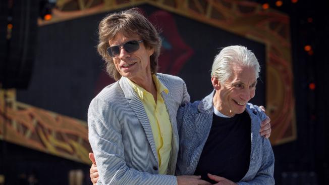 Mick Jagger y Charlie Watts.