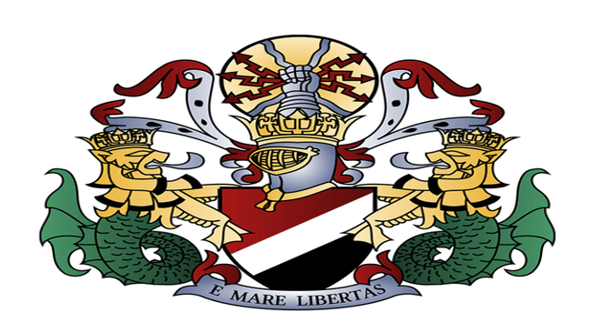"Libertad desde el mar", se lee en el escudo 'oficial' de Sealand.