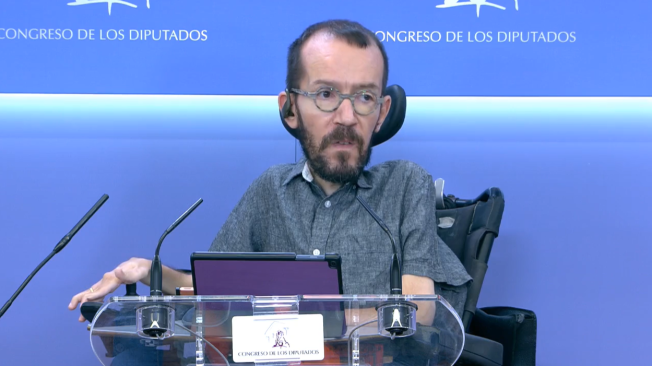 Pablo Echenique, vocero del partido Podemos.