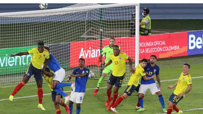 Colombia Brasil por eliminatoria mundialista en Estadio Metropolitano. Cero a Cero.