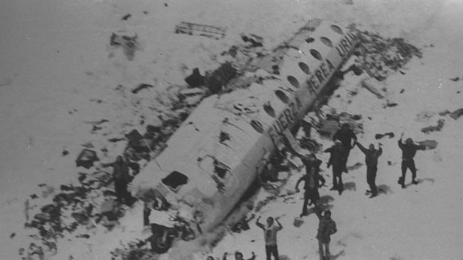 Algunos de los sobrevivientes de la tragedia de los Andes, accidente  el 13 de octubre de 1972.