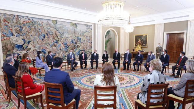Audiencia entre el rey Felipe VI de España y los alcaldes y alcaldesas congregados en la Unión de Ciudades Capitales Iberoamericanas (UCCI),