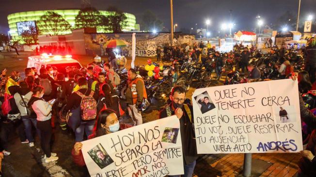 Protesta de motociclistas en Bogotá