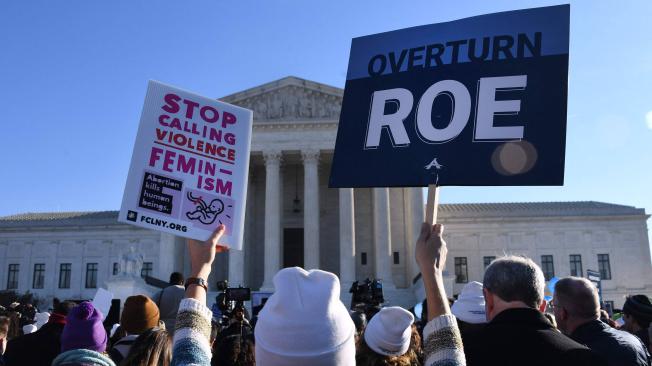 Cientos de personas se reúnen a las afueras de la Corte Suprema por el debate sobre el aborto.