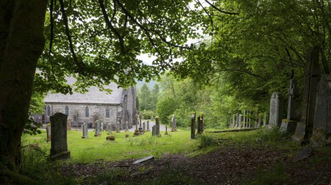 Balquhidder el cementerio de la iglesia parroquial en Escocia, donde descansan los restos de Rob Roy.