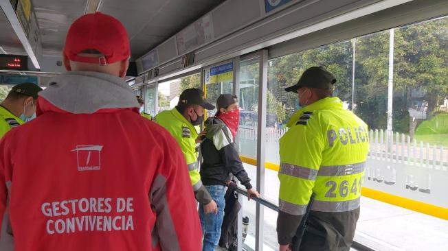 Detenidos en TransMilenio este 11 de enero.
