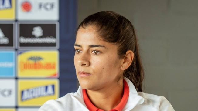 Integrantes de la Selección Colombia femenina dieron una rueda de prensa.