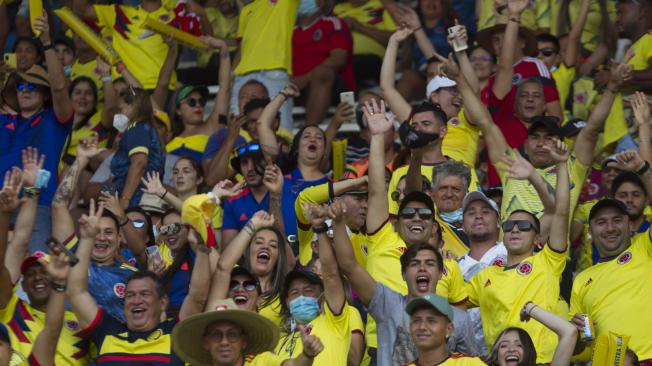 Barranquilla, Colombia, 24 de Marzo de 2022. Ambiente dentro del estadio Metropolitano por partido Colombia-Bolivia en las eliminatorias al mundial Qatar 2022. Foto Vanexa Romero/ETCE