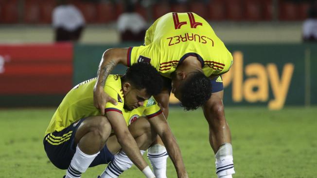 Luis Díaz y su lamentación tras el final del partido de las eliminatorias contra Venezuela y quedar eliminados de Catar.