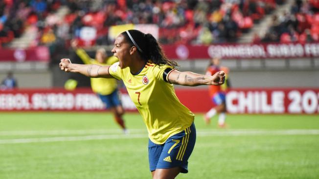 Gisela Robledo anotó el gol de la victoria de Colombia contras Chile.