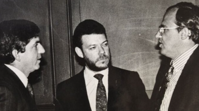 César Gaviria, Juan Manuel Santos y Ernesto Samper.