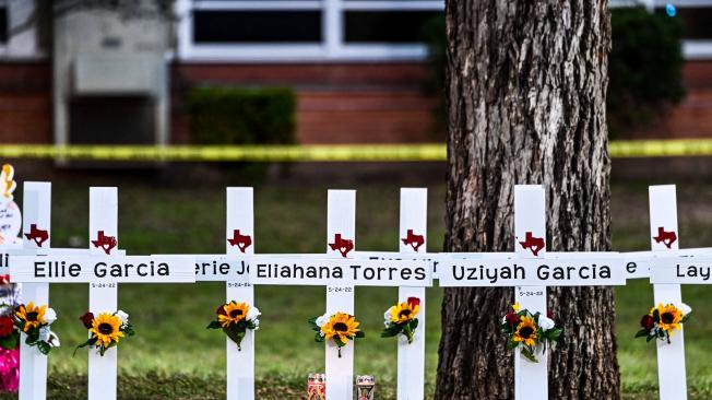 Nombres de los menores asesinados en la Escuela Primaria Robb.