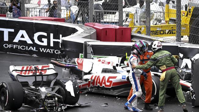 Mick Schumacher sufre accidente en Mónaco.