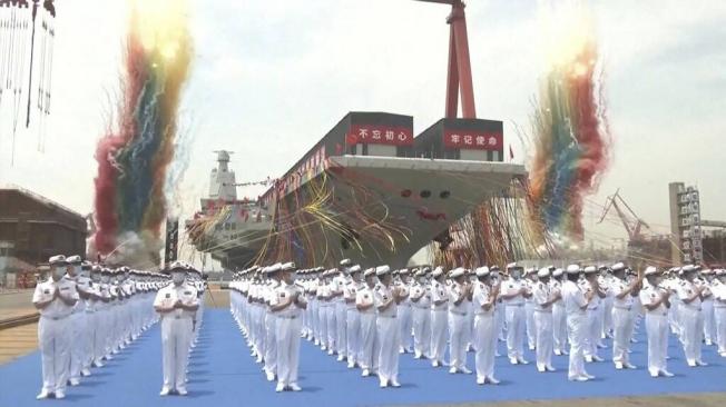 Fujian fue presentado en un evento militar.