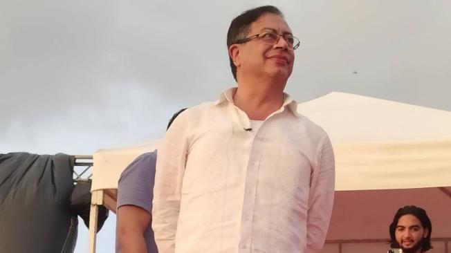 Gustavo Petro cuando visitó Cartagena en campaña