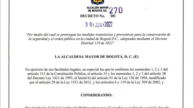 La Alcaldía decidió ampliar la medida de restricción al parrillero hasta el 31 de diciembre.