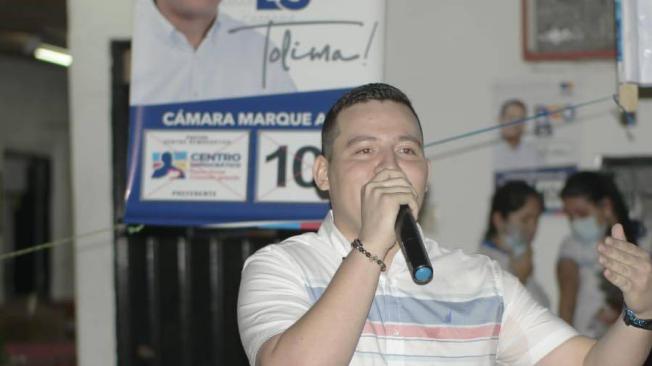 Concejal de El Espinal, por el Centro Democrático, Camilo Duque.