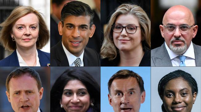 Los candidatos para reemplazar a Boris Johnson como primer ministro de Reino Unido.