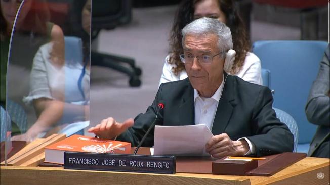 Francisco de Roux, presidente de la Comisión de la Verdad,
presenta el informe final en la ONU.
