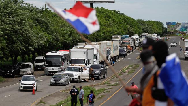 Manifestantes panameños en la jornada de protestas de 2022.