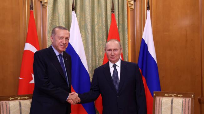 El presidente ruso, Vladimir Putin, y el presidente turco, Recepp Tayip Erdogan.