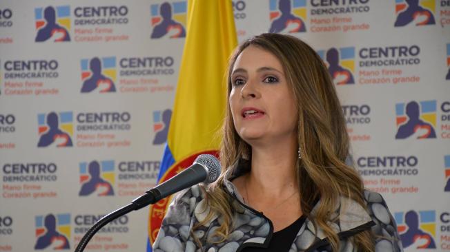 La senadora por el Centro Democrático Paloma Valencia, en la respuesta al discurso de la posesión de Gustavo Petro.
