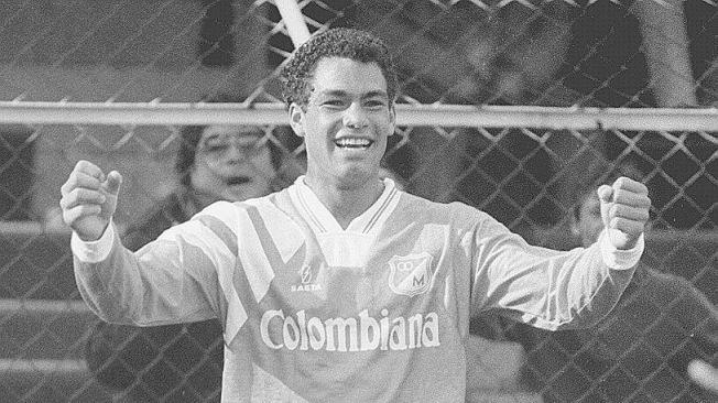 Ricardo 'Gato' Pérez, en su primer año con Millonarios, 1992.