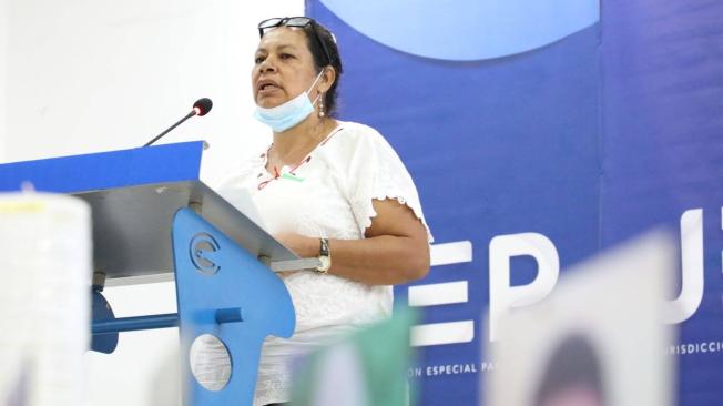 Ermelina Becerra, madre de Javier Castillo Becerra, ejecutado por el Ejército en un 'falso positivo'.