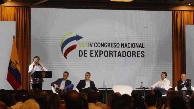 Gustavo Petro instaló esta mañana el Congreso Nacional de Exportadores en Medellín.