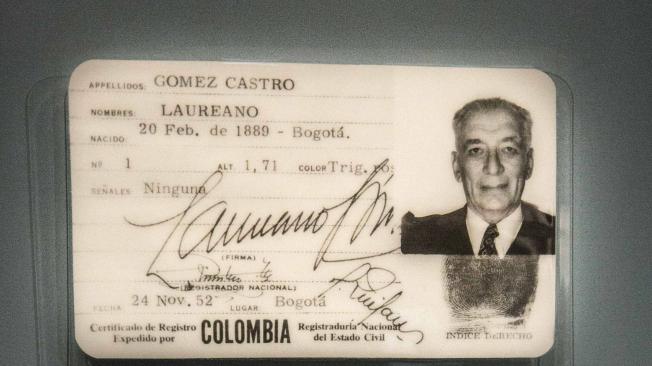 Cédula del expresidente Laureano Gómez.