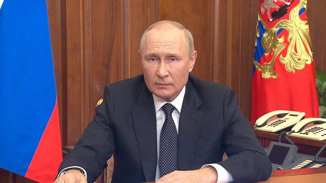 El presidente ruso, Vladimir Putin, en su discurso a la nación este miércoles.