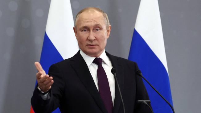 Vladimir Putin, durante conferencia de prensa tras cumbre con líderes de países postsoviéticos.