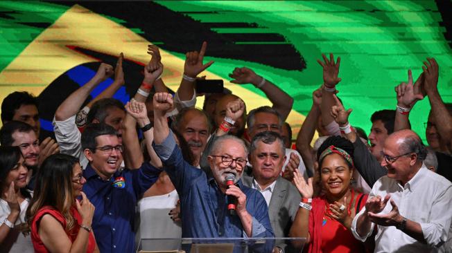 Lula da Silva en su discurso tras el triunfo en las elecciones del domingo.