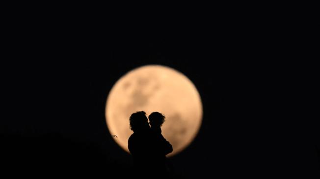 Así se vio la luna roja en Sídney, Australia.