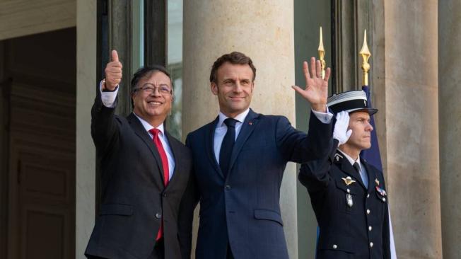 Presidentes Gustavo Petro y Emmanuel Macron.