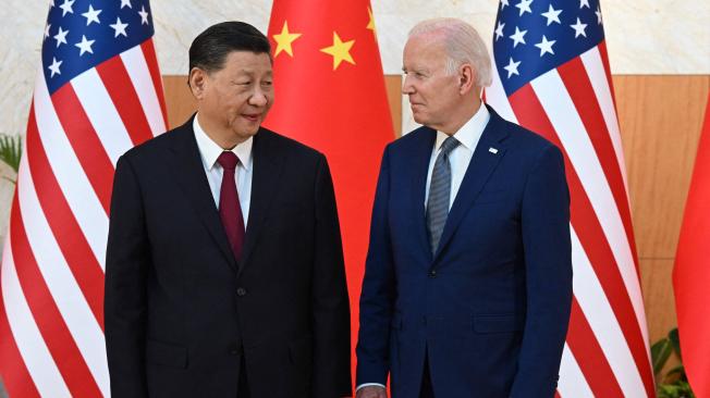 Xi Jinping y Joe Biden en su reunión de este lunes.