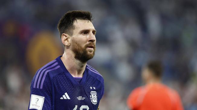 Lionel Messi en un partido de la fase de grupos del Mundial de Fútbol Qatar 2022 entre Polonia y Argentina en el Estadio 974 en Doha.