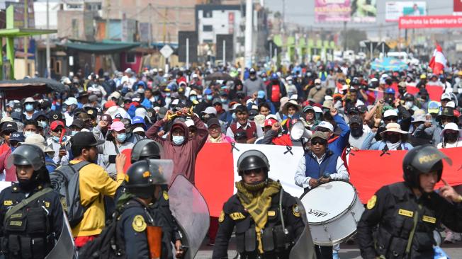 El 4 de enero se retomaron las manifestaciones en Perú, en contra del gobierno de Dina Boluarte
