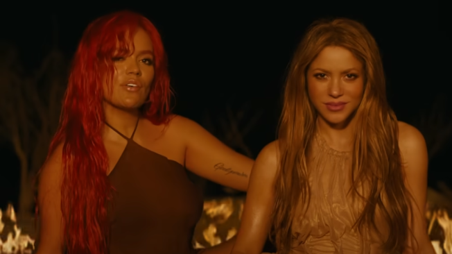 Shakira y Karol G en 'TQG'