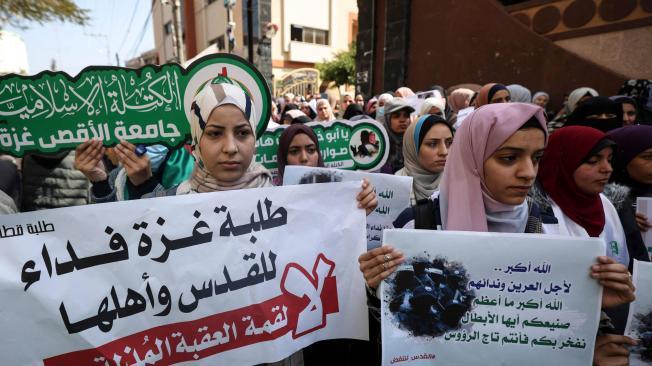 Palestinos en contra de reunión con Israel.