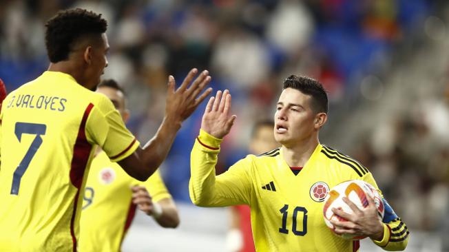 James Rodríguez anotó en Colombia vs. Corea.