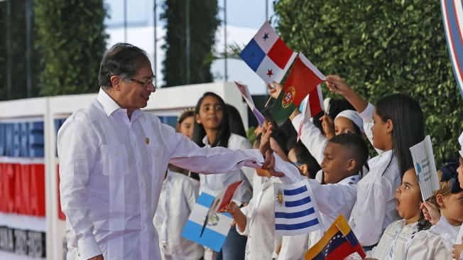 El presidente colombiana Gustavo Petro en la Cumbre Iberoamericana de Santo Domingo