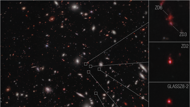 Son las primeras galaxias confirmadas espectroscópicamente como parte de un cúmulo en desarrollo.