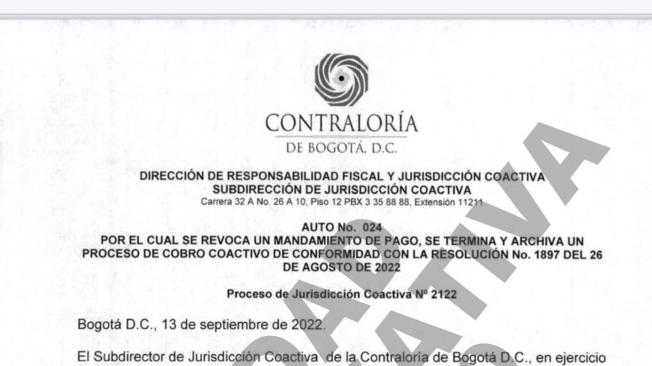 La sanción de la Contraloría contra Ricardo Bonilla González.
