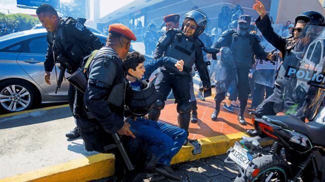 Foto capturada el 14 de octubre de 2018, en un manifestación en Managua contra el régimen de Ortega.