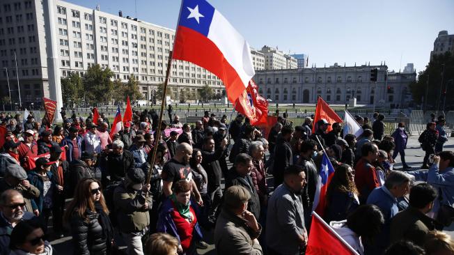 Marchas en Chile por el día del trabajador.
