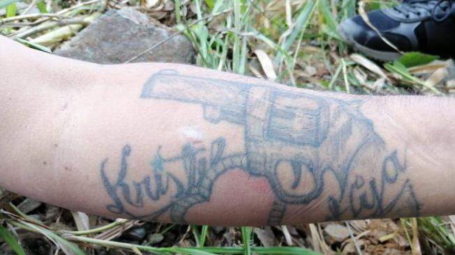 Tatuaje que servió para identificar a Junior Roldán