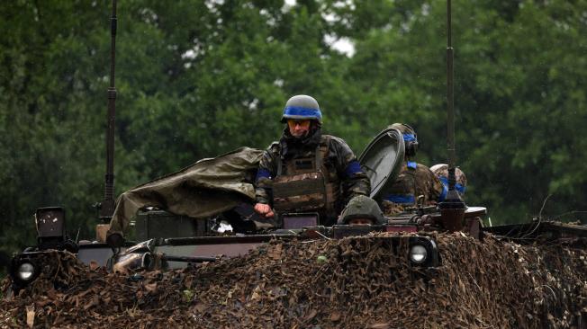 Militares ucranianos en la región de Zaporiyia.