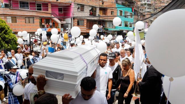 Despedida de Alexis Gómez en la comuna 13 de Medellín.